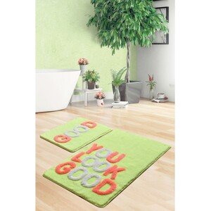 Good 2 db Fürdőszobai szőnyeg, Chilai, 50x60 cm/60x100 cm, zöld