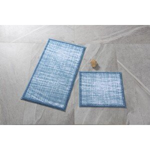 Confetti 2 db Fürdőszobai szőnyeg, Confetti, 50x57 cm/57x100 cm, kék