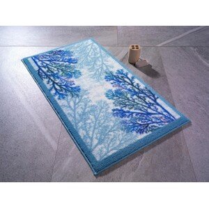Coral Fürdőszobai szőnyeg, Confetti, 80x140 cm, kék