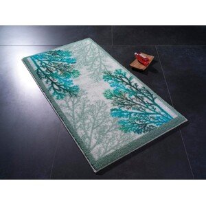 Coral Fürdőszobai szőnyeg, Confetti, 80x140 cm, zöld