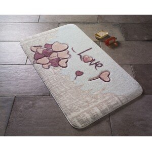 Love City Fürdőszobai szőnyeg, Confetti, 80x140 cm, menta