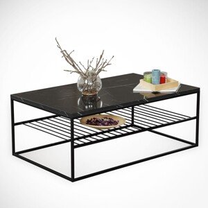 Etna Royal Dohányzóasztal, Comforty, 95x55x43 cm, feketefehér