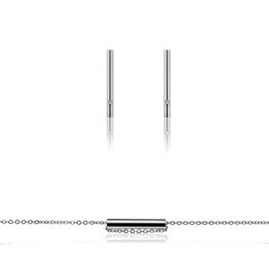 Fülbevalók és karkötők, Emily Westwood, ezüst cső, rozsdamentes acél, ezüst