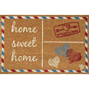 Bejárati szőnyegek, Olive Szőnyegek, Joy 13, Sweet Home, 40 x 60 cm, kókuszrost, sokszínű