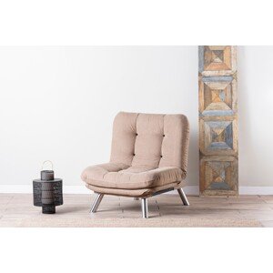 Misa Solo Kihúzható fotel, Futon, 135x88 cm, fém, bézs