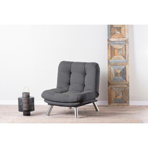 Misa Solo Kihúzható kanapé, Futon, 135x88 cm, fém, szürke