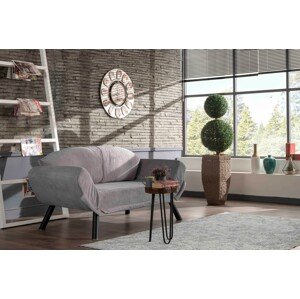Genzo Kihúzható kanapé, Futon, 2 személyes, 177x81x87 cm, fém szürke