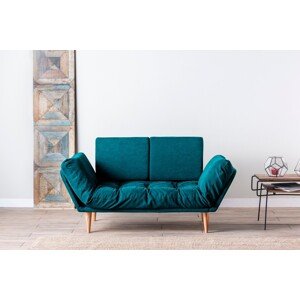 Nina Daybed Kihúzható kanapé, Futon, 3 személyes, 200x70 cm, fém, zöld