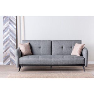 Ron Sofabed Kihúzható kanapé, Futon, 3 személyes, 190x125 cm, fém, szürke