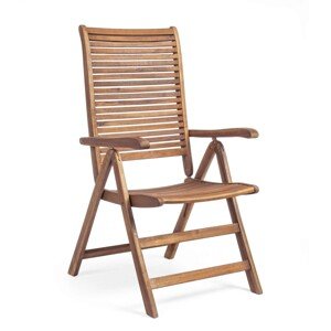 Noemi Kerti szék, Bizzotto, 5 pozícióban állítható, 58x61x74 cm, rotáng/fűzfavessző, kék