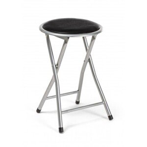 Joy Black Összecsukható szék, Bizzotto, Ø30x45 cm, acél/PVC