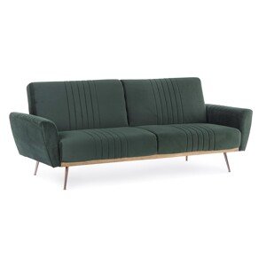 Johnny Dark Green Kihúzható kanapé, Bizzotto, 210x83x85 cm, bársony