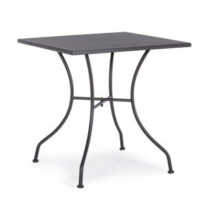 Kelsie Kerti asztal, Bizzotto, 70x70x71 cm, acél, szénszürke