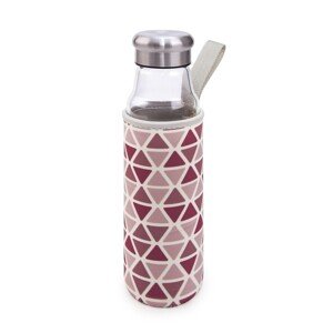 Üveg hőszigetelő borítással, Iris Barcelona, ​​550 ml, boroszilikát / neoprén üveg, rózsaszín