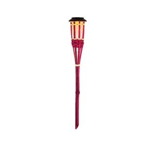 Torch Kerti lámpa, Lumineo, 9x54 cm, bambusz, rózsaszín