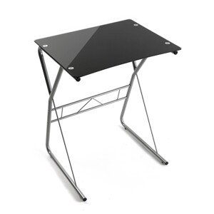 Jaycee Íróasztal, Versa, 60x47.5x75 cm, üveg/fém, fekete