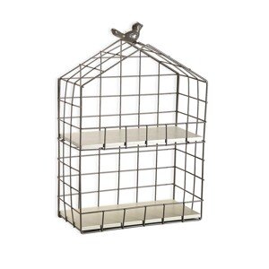 Bird Cage Fali polc, Versa, 23.5x11.5x35 cm, fém