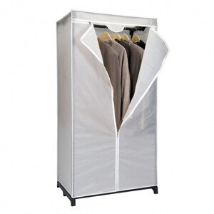 Hordozható Polly szekrény, Metaltex, 75x50x150 cm, 100% PEVA, matt fehér