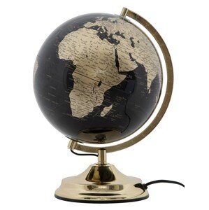 Globe Globe fénydekoráció, Mauro Ferretti, Ø25x38 cm, 1 x 40W, fekete / arany