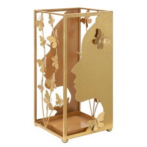 Glam Face Esernyőtartó, Mauro Ferretti, 24x22.5x48.5 cm, vas, aranyszín