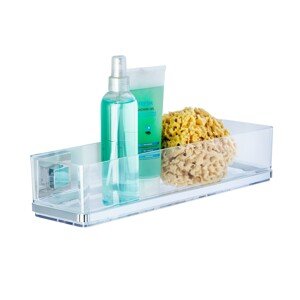 Fürdőszobai polc, Wenko, Maxi Quadro Vacuum-Loc®, 38.5 x 8.5 x 14.5 cm, rozsdamentes acél/műanyag
