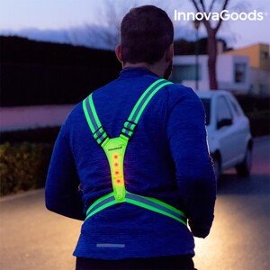 InnovaGoods Fényvisszaverő heveder LED-el sportolóknak, 79x4 cm, poliészter/PVC