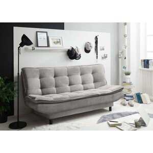 Kihúzható kanapé, 2-es patch ezüst, 89 x 90 x 188 cm, kattanó-záró funkcióval, forgácslap, műanyag, poliészter