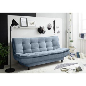 Kihúzható kanapé, 2-es patch, farmer, 89 x 90 x 188 cm, csattanó funkcióval, forgácslap, műanyag, poliészter