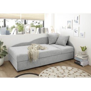 Ágy típusú kanapé, Laura Silver, 75 x 95 x 201 cm, PAL / fém / műanyag / poliészter