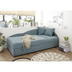 Ágy típusú kanapé, Laura Denim, 75 x 95 x 201 cm, PAL / fém / műanyag / poliészter