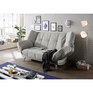 Kihúzható kanapé, Ikar Schlamm Grey, 98 x 102 x x 208 cm, PAL / fém / poliészter