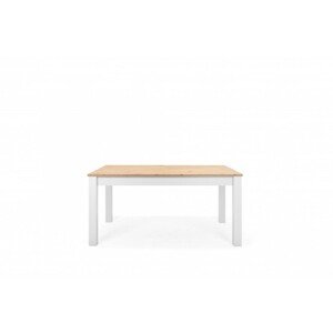 Kihúzható asztal, Finori, Bergen 50, 160 - 215 x 75 x 90 cm, forgácslap / MDF, tölgy / fehér