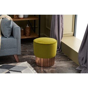 Nappali szék puff, Balcab Home, 38x38x40 cm, fa, zöld