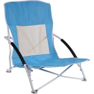 Összecsukható szék a strandhoz, fém, kék
