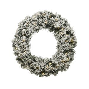 Császári koszorú wreath snowy, Decoris, 50x8 cm, 40 LED