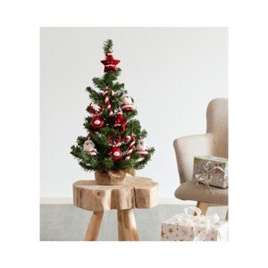 Karácsonyfa és Mikulás -gömbkészlet, Decoris, 35x60 cm, zöld / piros