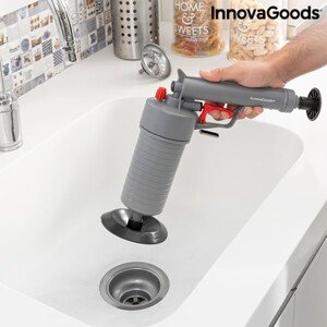 KlinGun InnovaGoods Sűrítettlevegős szivattyú 4 tartozékkal a mosogató/kád/zuhany eltömődéséhez