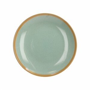 Tognana Lapos tányér, Fás, 27 cm Ø, kerámia, kézzel festett, zöld