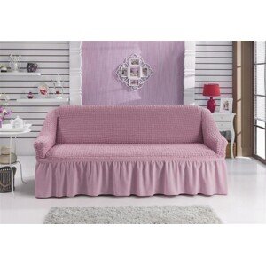 Bulsan Elasztikus kanapé huzat, poliészter, 3 személyes, rózsaszín