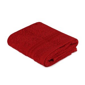 Szivárványos fürdőlepedő, Hobby, 30x50 cm, pamut, piros