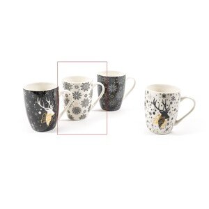 Csésze Snowflakes, Mercury, 8,3x10,5 cm, porcelán, fehér