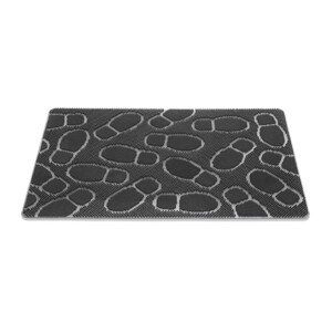 Bori bejárati szőnyeg, Decorino, 40x60 cm, gumi, fekete