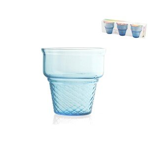 3 pohár szett Cornet, Pasabahce, 245 ml,üveg, kék