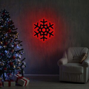 Snowflake 2 Fali lámpa, Neon Graph, 28x32 cm, piros