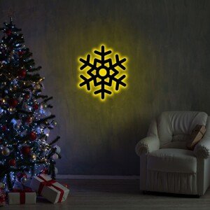 Snowflake 2 Fali lámpa, Neon Graph, 28x32 cm, sárga