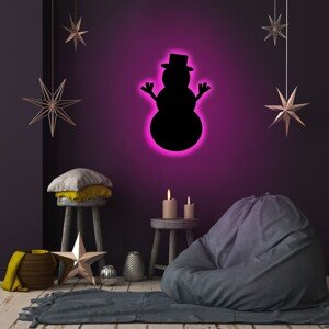 Snowman 2 Fali lámpa, Neon Graph, 25x30 cm, rózsaszín