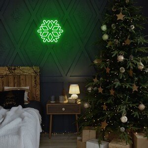 Snowflake Fali lámpa, Neon Graph, 30x26x2 cm, zöld