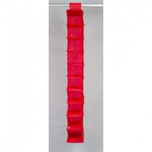 Szervező, Jocca, 10 polc, 15x30x122 cm, polipropilén, piros