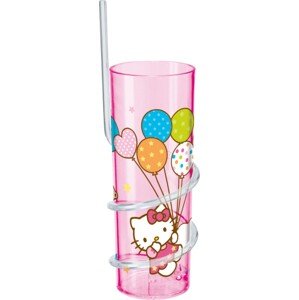 Hello Kitty Pohár szívószállal, Sanrio, 325 ml, műanyag