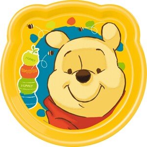 Micimackó sztreccs tányér, Disney, 22x21 cm, műanyag, sárga